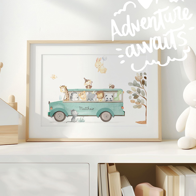 'Friends on the Bus' Personalised Frame - Image 3