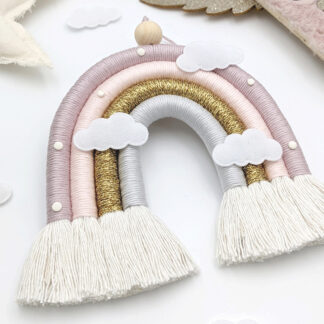 'Pink Sky' Macramé Rainbow (M)