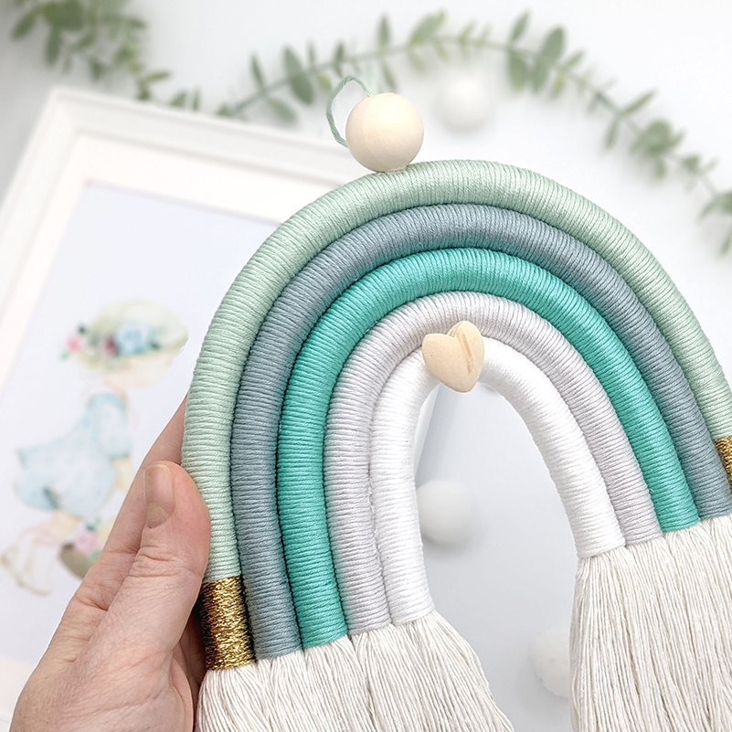 'Turquoise' Macramé Rainbow