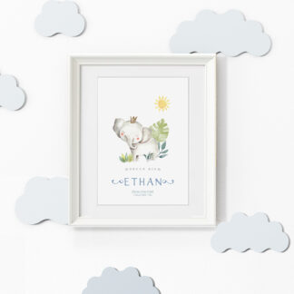 ‘Safari Elephant’ Personalised Frame
